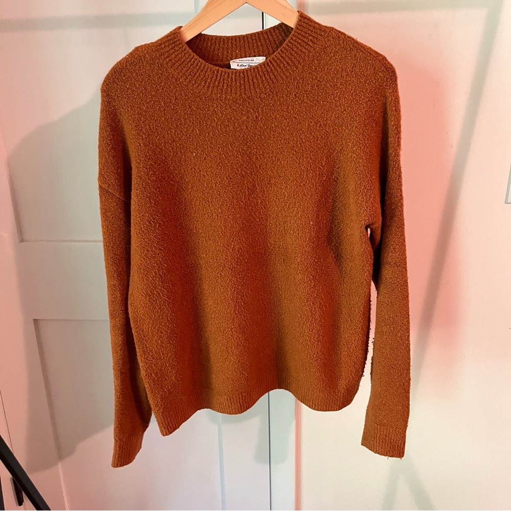& Other Stories Rust Brown Crew Neck Sweater